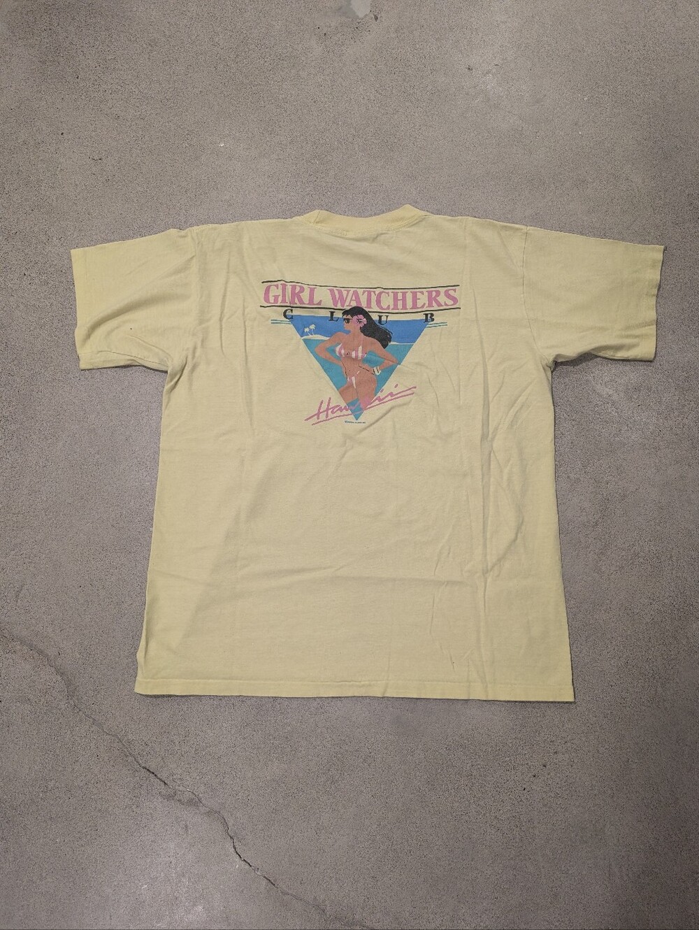 Rare vintage 1980s / early 90s "Girl Watchers Club" Hawaii tourist souvenir grap